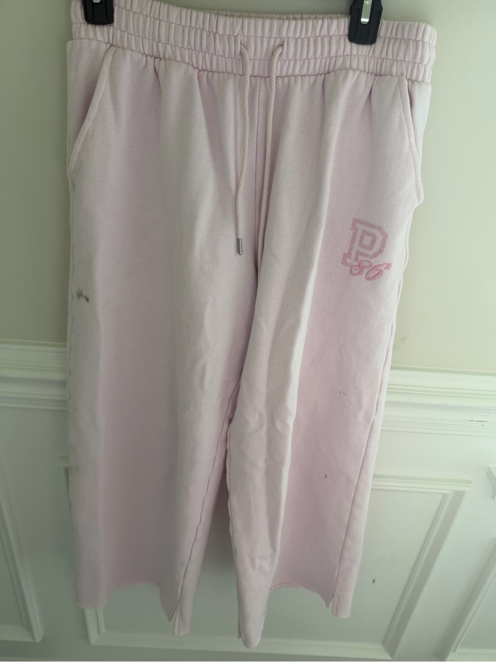 PINK Victoria’s Secret Womens Pink High Waist Wide Leg Sweat Pants Size S